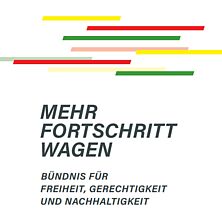 Deckblatt des Koalitionsvertrages | Bildquelle: DRB Deckblatt des Koalitionsvertrages von SPD, Grüne und FDP mit Titel "Mehr Fortschritt wagen"